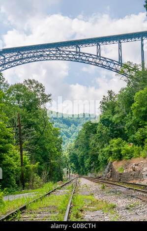 West Virginia's New River Gorge bridge carrying US 19 Stock Photo