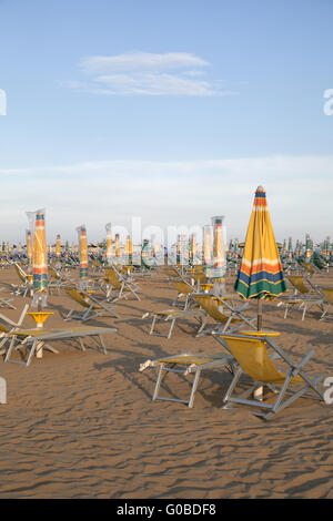 beach chair and parasol Stock Photo