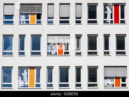 Building, facade of the job center in Duisburg, Stock Photo