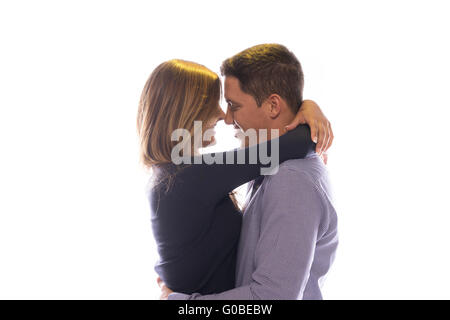 Loving couple share a tender moment Stock Photo
