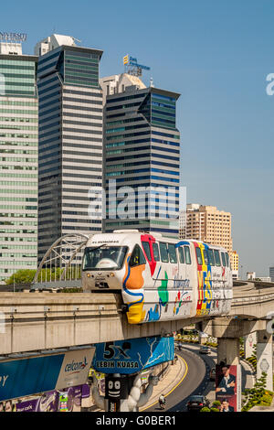 Malaysia Kuala Lumpur Part of the monorail system Stock Photo