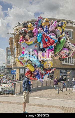 Balloon Seller The Bay Area cardiff Glamorgan UK Stock Photo