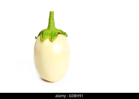 White eggplant (Solanum melongena) Stock Photo