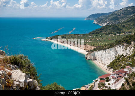 view on the gulf of Manfredonia, Puglia, Italy Stock Photo