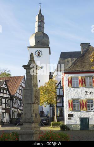 Old market in Arnsberg, Germany Stock Photo