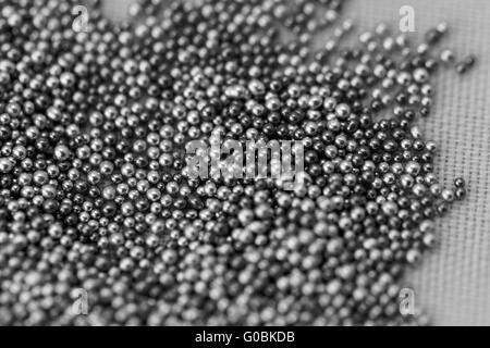 Pile silver balls of bead suitable for Background and texture Stock Photo