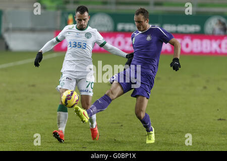 Budapest, Hungary, 31 Mar 2018. (l-r) Robert Litauszki of Ujpest