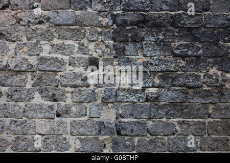 Brick masonry with rich and various texture Stock Photo