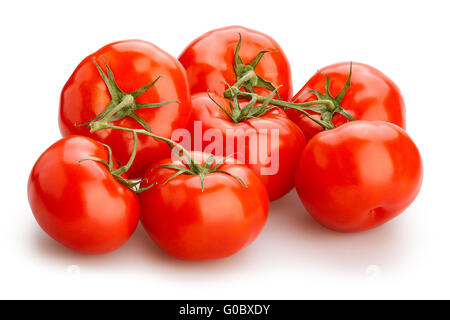 red tomatoes isolated Stock Photo