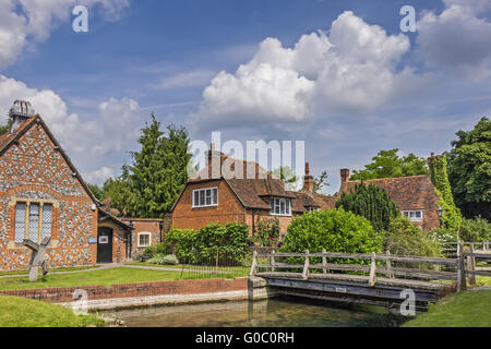 Bridges Across The River Bradfield Berkshire UK Stock Photo