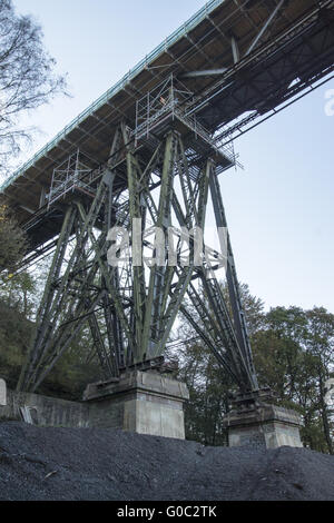Muengstener Bridge near Solingen, restoration 2014 Stock Photo