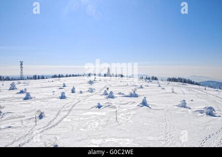 in winter on the Hornisgrinde Black Forest Germany Stock Photo