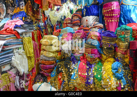 Colorful Fez Hats and Slippers Clothing in Istanbul Turkey Stock Photo