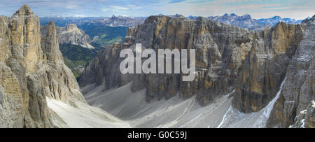 panorama landscape of alps dolomites in Italy Stock Photo
