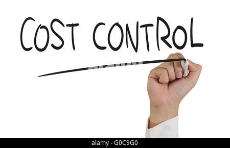 Cost control text concept Stock Photo - Alamy