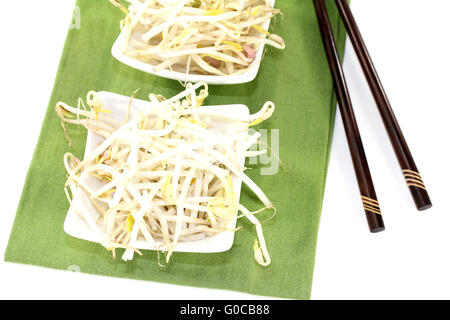 bright mung bean sprouts Stock Photo