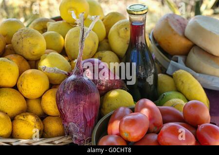 Natural agricultural products grown in the south of Italy Stock Photo