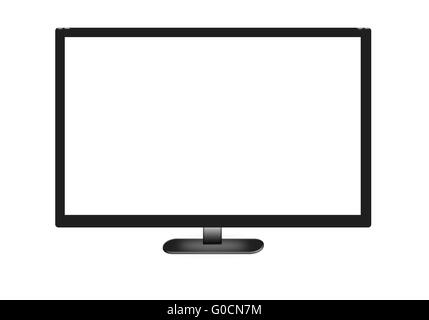 modern television set isolated on white background Stock Photo