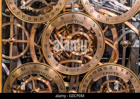 Astronomical clock of the  Strasbourg Cathedral, Strasbourg,  Alsace, France Stock Photo