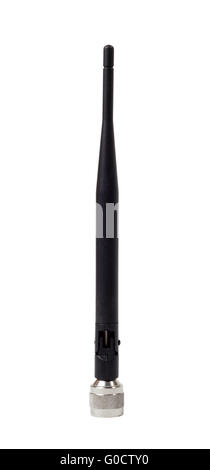 Removable standard gsm antenna isolated on a white Stock Photo