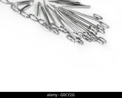 surgical instruments arranged in a pattern 4 Stock Photo