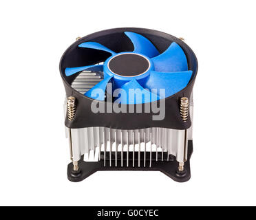 computer CPU cooler isolated on a white background Stock Photo
