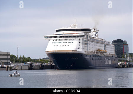 View of the Port of Kiel in Germany Stock Photo