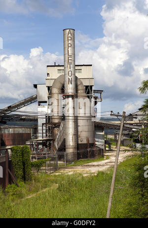 Plant on production of Appleton rum Stock Photo