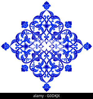 designed with shades of blue ottoman pattern series one Stock Photo