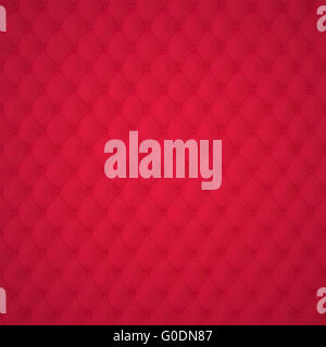 Red Capitone Upholstery Pattern Stock Photo