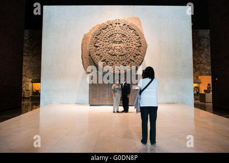 MEXICO CITY, Mexico — The Stone of the Sun, a massive Aztec ceremonial ...