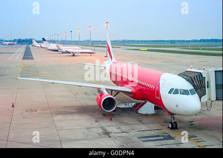 Planes in the airport Stock Photo