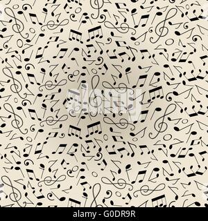 Graphic pattern of musical notes Stock Vector