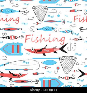 Graphic design elements for fishing Stock Vector