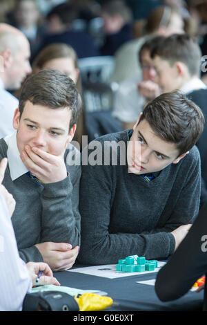 school students enjoying studying Stock Photo
