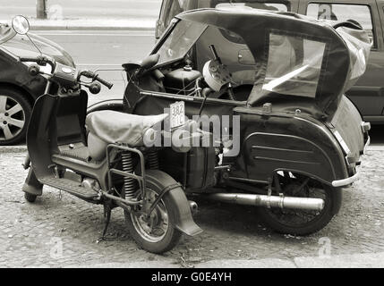 Simson Scooter and Krause duo from GDR production Stock Photo