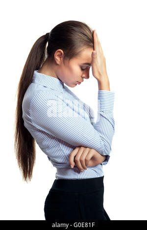 Beautiful woman looking angry and frustrated Stock Photo
