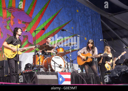 New Orleans, Louisiana, USA. 30th Apr, 2016. Hurray for the Riff Raff performs live during the New Orleans Jazz & Heritage Festival at Fair Grounds Race Course in New Orleans, Louisiana © Daniel DeSlover/ZUMA Wire/Alamy Live News Stock Photo