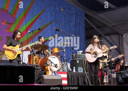 New Orleans, Louisiana, USA. 30th Apr, 2016. Hurray for the Riff Raff performs live during the New Orleans Jazz & Heritage Festival at Fair Grounds Race Course in New Orleans, Louisiana © Daniel DeSlover/ZUMA Wire/Alamy Live News Stock Photo