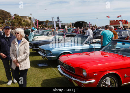Eastbourne, UK, 1st May 2016. UK weather.  Car enthusiasts gather in the spring sunshine for the Eastbourne Magnificent Motors Show, UK Credit:  Ed Brown/Alamy Live News Stock Photo