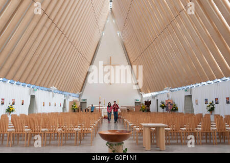 Interior of Christchurch Transitional Cathedral, Hereford Street, Christchurch, Canterbury, New Zealand Stock Photo