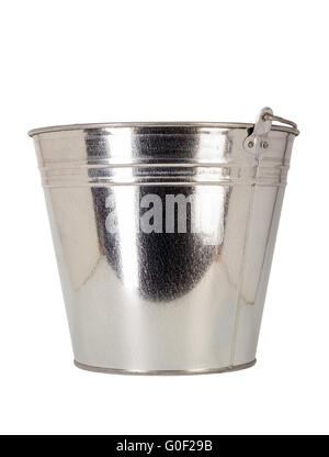 Zinc bucket Isolated on white background Stock Photo