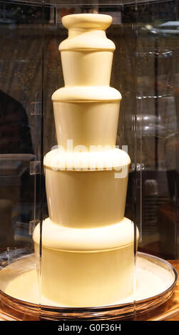 White Chocolate Fountain Stock Photo