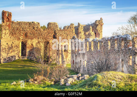 Livonian Order medieval castle ruins Stock Photo