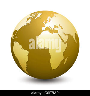 gold globe Stock Photo