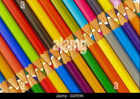 crayons show symbolic teamwork Stock Photo