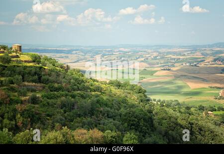 Near surroundings - landscape picturesque Tuscan town of Montalcino Stock Photo