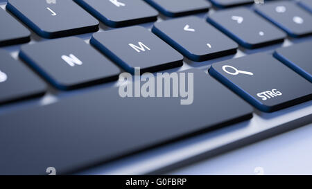 keyboard magnifying glass Stock Photo