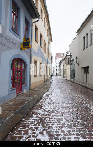 historic city center of Freiberg, Saxony Stock Photo