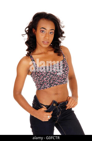 African American woman in a portrait image. Stock Photo